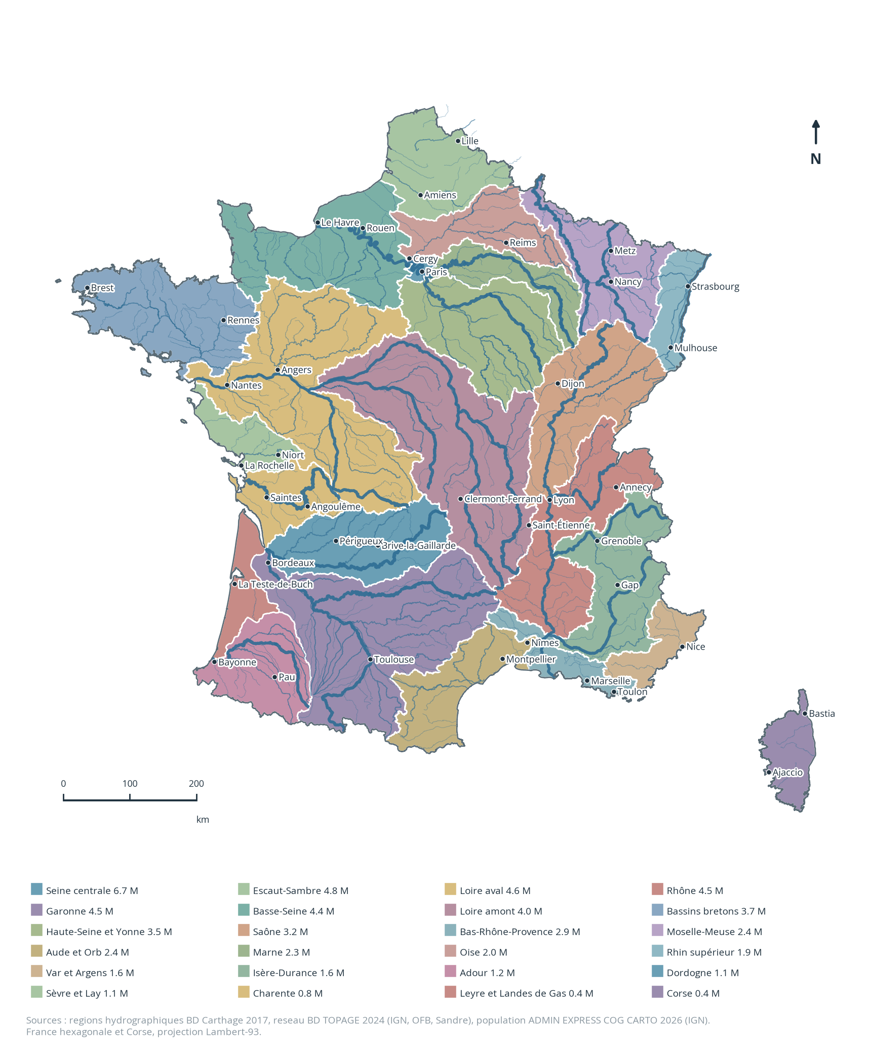 Les 24 écorégions proposées